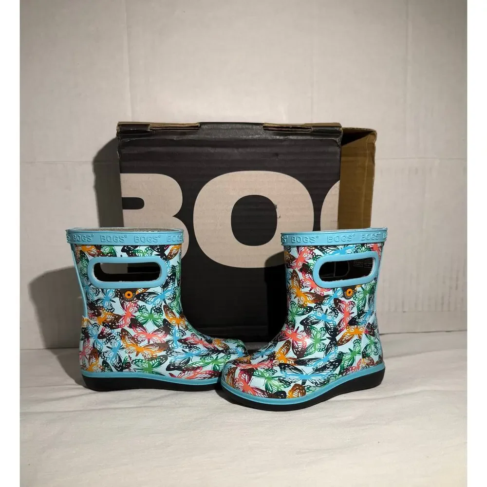 Bogs Skipper ll butterfly Waterproof Rain Boot multicolor Size 5 Infant ~ NEW